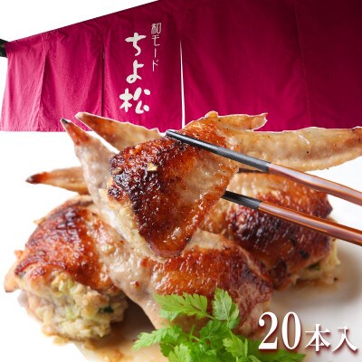 年内発送 手羽先餃子20本 日本料理屋のお惣菜 さのうまみ鶏 小分け10本入×2袋 099H3104