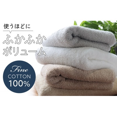 ヒオリエ ホテルタオル バスタオル 2枚 モカ&ホワイト 099H1145