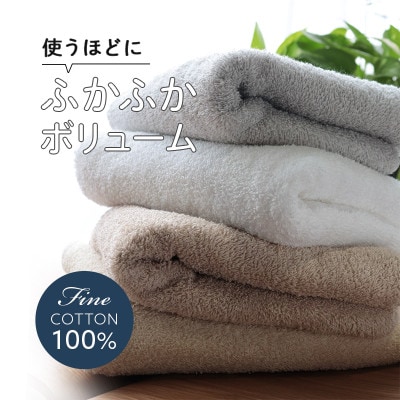 ヒオリエ ホテルタオル バスタオル 2枚 モカ&ホワイト 099H1145-1