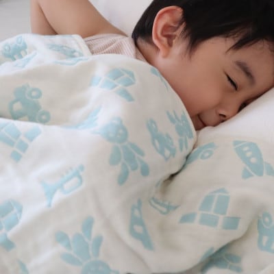 泉州南部織【babybear】多重ガーゼケット&タオルセット(ブルー)020C249