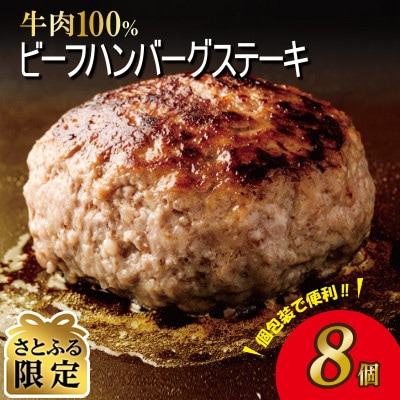 【2025年7月上旬発送】無添加 牛肉100% ハンバーグ 8個 合計 1.2kg  G864