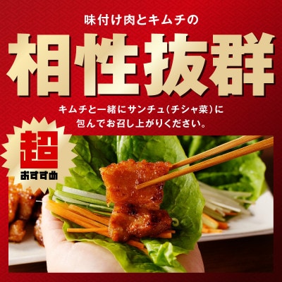 味付きサムギョプサル 約1kg(500g×2P)コチュジャン味付け 焼肉やBBQに!099H3359