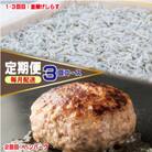 【毎月定期便】店主セレクト 釜揚しらす&ハンバーグ 全3回 099Z290