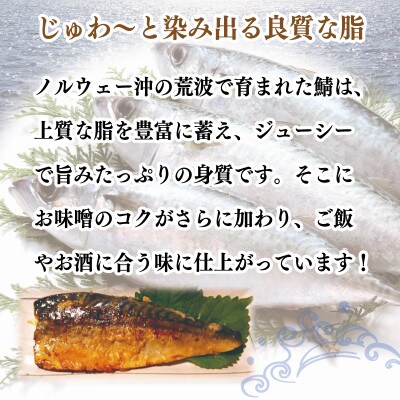 【2025年2月下旬発送】上質脂が乗った 鯖西京漬! 005A086