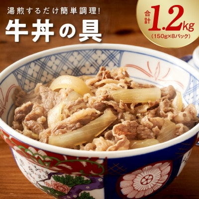牛丼の具 1.2kg 小分け 150g×8パック 簡単調理 