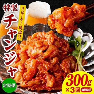 【毎月定期便】こだわり 特製チャンジャ 300g×全3回 099Z157