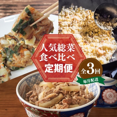 【毎月定期便】栄物産店主厳選 人気惣菜 食べ比べ 全3回 099Z233