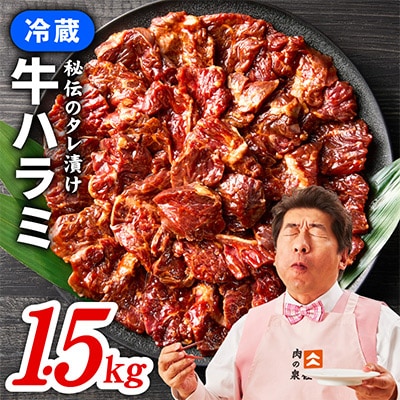 【ファミリー向け】冷蔵配送 牛ハラミ タレ漬け 1.5kg 小分け 300g×5P 099H4052