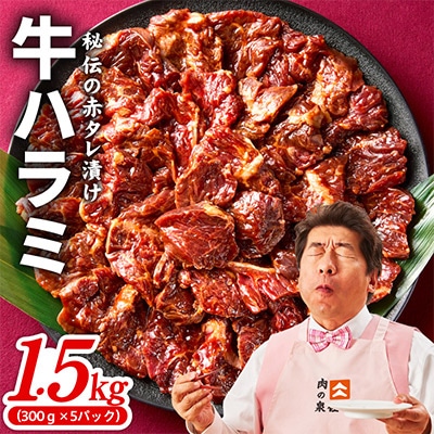 牛ハラミ肉 1.5kg(300g×5P)タレ漬け 訳あり サイズ不揃い 小分け 099H4051