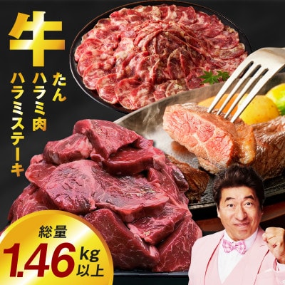 アキラ商店の「人気者!」集めちゃいましたセット 牛タン ハラミ ステーキ 099H4023