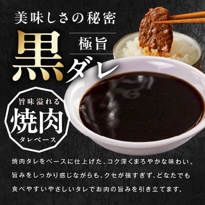 【3ヵ月毎定期便】極旨黒ダレ 牛ハラミ 総量 1kg 訳あり 規格外 分けて届く定期便全2回