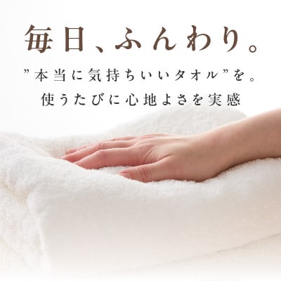 ホワイト&ナチュラル バスタオル 6枚 ホテル仕様 泉州タオル 030D208