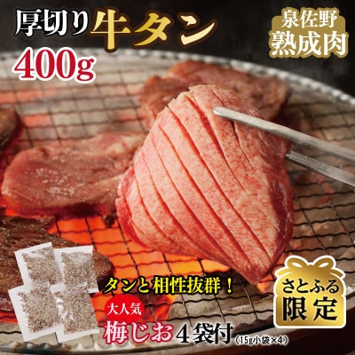 【さとふる限定】厚切り 牛たん 400g 訳あり サイズ不揃い 099H1877