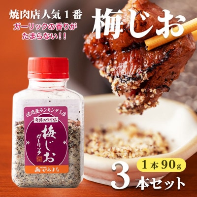 焼き肉専門店の梅じおガーリック 90g×3本セット 005A553