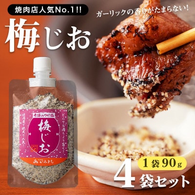 焼き肉専門店 梅じお ガーリック スパイス 90g×4袋 お試し 099H2493