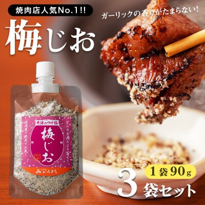 焼き肉専門店 梅じお ガーリック スパイス 90g×3袋 お試し 005A561