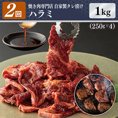 【毎月定期便】焼肉専門店厳選 人気 焼肉セット(牛肉 ハラミ カルビ 牛たん)全3回　G1370