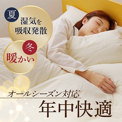 羽毛布団 1枚 ポーランド産グース贅沢仕様 シングル アイボリー 099H3100