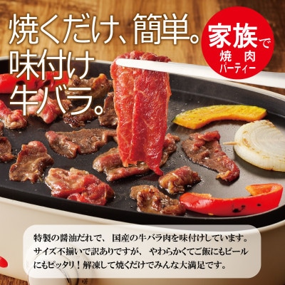 国産 牛バラ肉 暴れ盛り 1.2kg 小分け 400g×3P 焼肉用 味付け 099H2923