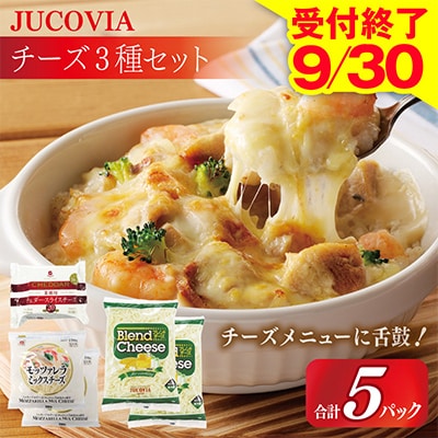 【9/30受付終了】JUCOVIA チーズ3種 5P食べ比べ スライスチーズ/シュレッドチーズ