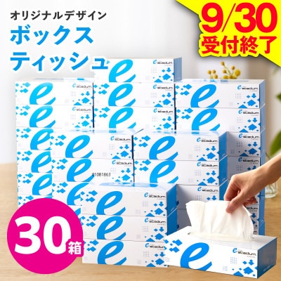 【9/30受付終了】ボックスティッシュ 30箱×400枚 泉佐野オリジナル 010B1863