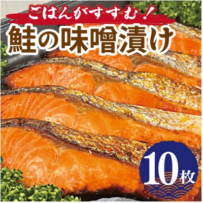 ごはんがすすむ!鮭の味噌漬け 800g(80g×10枚) 099H3601