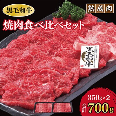 やわらか熟成肉 黒毛和牛 牛肉 焼肉食べ比べセット 700g(350g×2)015B209