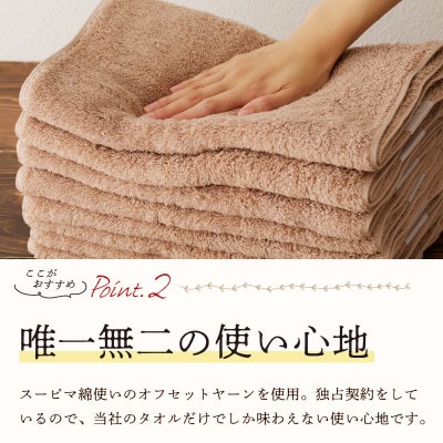 MAISON BLANC フェイスタオル テラコッタ 20枚 100F062