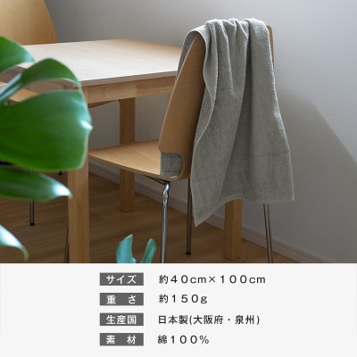 ファミーユ ミニバスタオル 6枚セット(ナイトブルー&グレー 各3枚) 泉州タオル 吸水 G3787