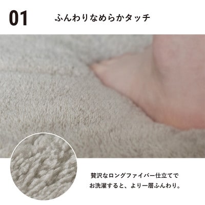 風のないドライヤー バスマット2枚セット ネイビー
