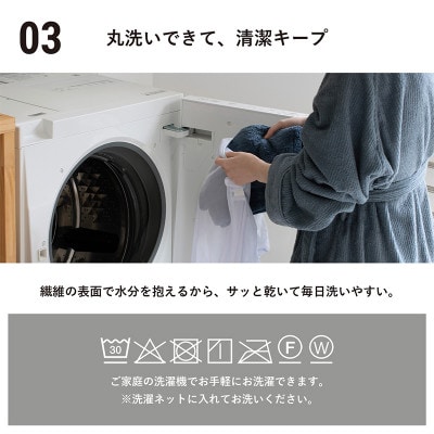 風のないドライヤー バスマット2枚セット ネイビー