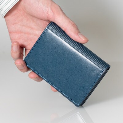 本革名刺入れ ネイビー tav0049