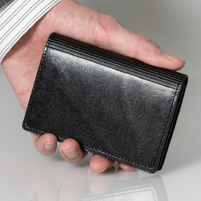 本革名刺入れ ブラック tav0047