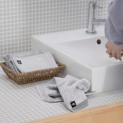 a towelハンドタオル 10枚セット アッシュホワイト G2097