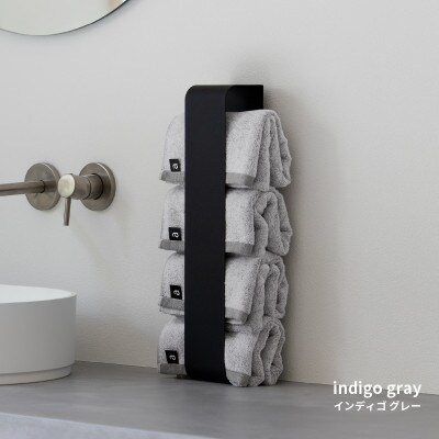 a towelフェイスタオル 10枚セット インディゴグレー G2114