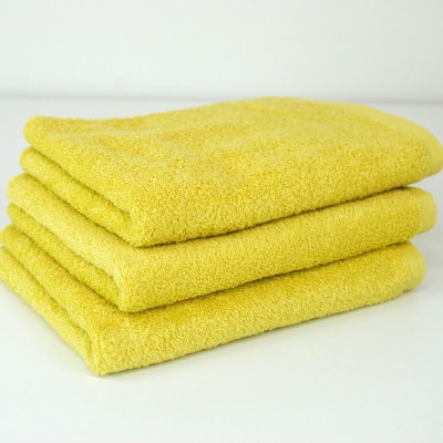 コンパクトバスタオル(ミニバスタオル) マスタード 3枚 G2265