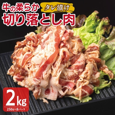 牛肉 切り落とし タレ漬け 合計2kg【味付け 小分け 焼くだけ BBQ】 099H3386
