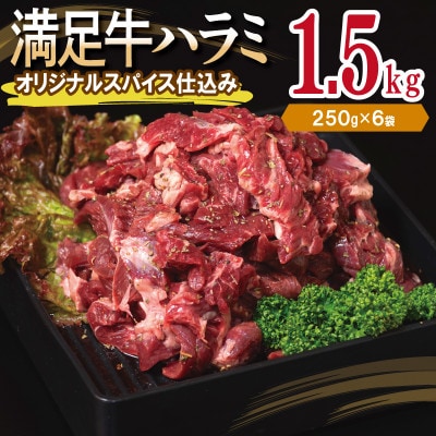 満足牛ハラミ　オリジナルスパイス仕込み 合計1.5kg　味付け 小分け 焼くだけ 015B502