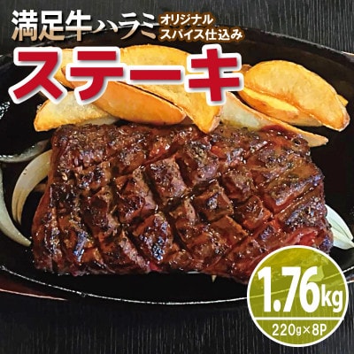 満足牛ハラミステーキ オリジナルスパイス仕込 合計1.76kg 牛肉 小分け 焼肉 099H3703