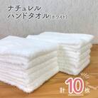 ナチュレル　泉州ハンドタオル10枚　ホワイト 005A297
