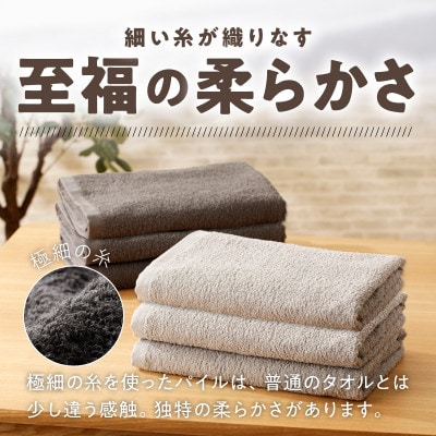 【TVで紹介!】ナチュレル 贅沢バスタオル 6枚(グレー系)【泉州タオル 国産】 015B549