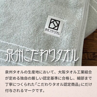 やわらか カバーヤーンパイル バスタオル ライトグレー 2枚 泉州タオル 国産