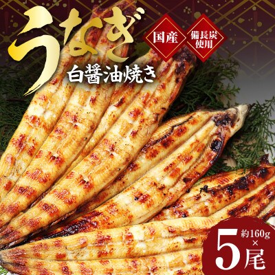 【土用の丑の日】国産 うなぎ 白焼き 5尾 せいろ蒸し 備長炭仕上げ 先行予約 099H2645d