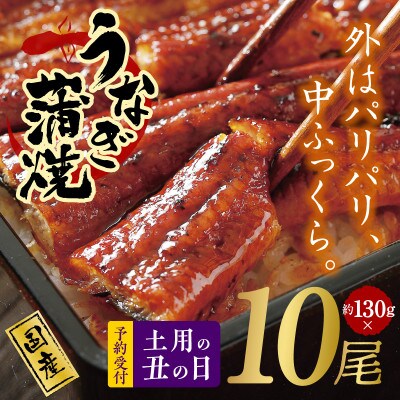 【土用の丑の日】国産うなぎ 約130g×10尾 秘伝のたれ 蒲焼き 先行予約 099H2650d