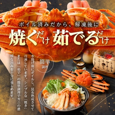 バルダイ種 ズワイガニ姿 1.5kg(2～5尾) ボイル済み  訳あり サイズ不揃い G2788