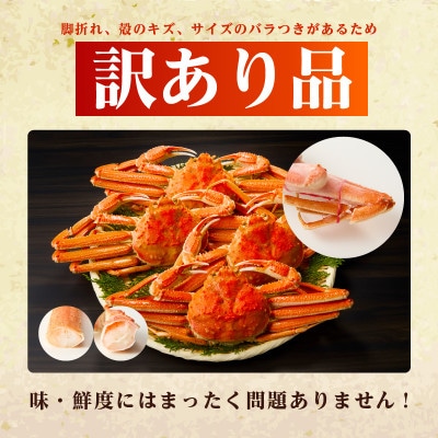 バルダイ種 ズワイガニ姿 3kg(5～10尾)ボイル済み  訳あり サイズ不揃い G3183