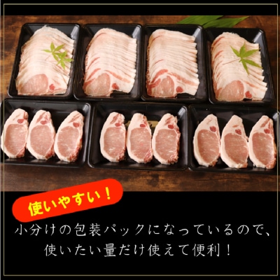 氷温(R)熟成豚　国産豚ロース　ステーキ&スライス2.1kg　010B634