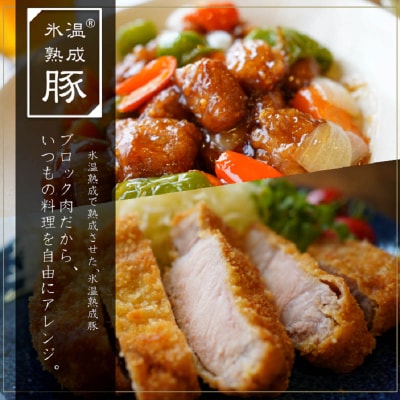 氷温(R)熟成豚 国産豚ロースブロック2kg(500g×4) 010B641