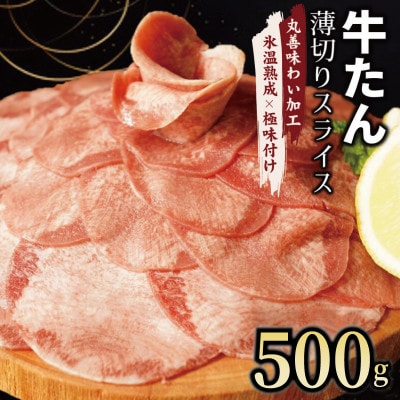 【氷温熟成×極味付け】牛たん スライス 500g(250g×2) mrz0017