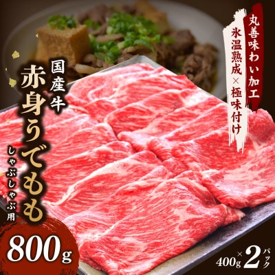 【氷温熟成×極味付け】国産 牛肉 赤身スライス800g 小分け すき・しゃぶ用 mrz0050